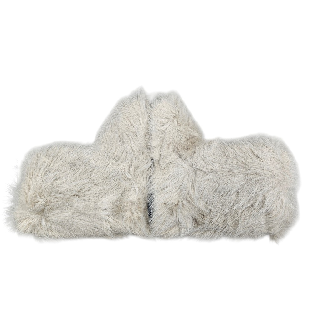 Wild Diva Faux Fur Boots Womens Size 9 Beige Shaggy Yeti Après Ski Cozy Winter - Picture 4 of 9